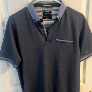 Denim & Flower Blue Polo Shirt Classic Design